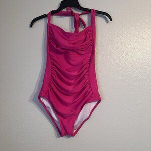 Women's Ruched One Piece Swimsuit Full Coverage Swimwear Tummy Control Beachwear